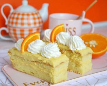 Desert prajitura cu vanilie si fresh de portocale