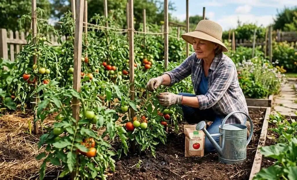 Cum se îngrijesc roșiile după plantare. Udarea corectă, copilitul și fertilizarea pentru o recoltă bogată și sănătoasă