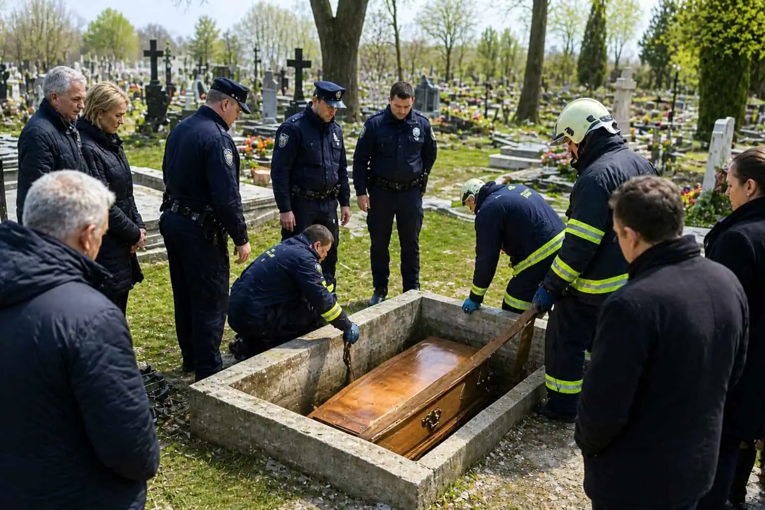 Mormântul unui bărbat a fost deschis, după ce familia a auzit zgomote ciudate ieșind din sicriu: „L-am strigat „tată!”