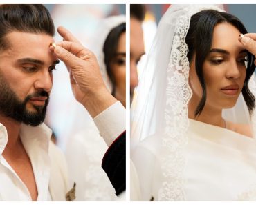 Dorian Popa și Andreea, cununie religioasă de poveste după petrecerea de nuntă. Ținutele care au atras toate privirile