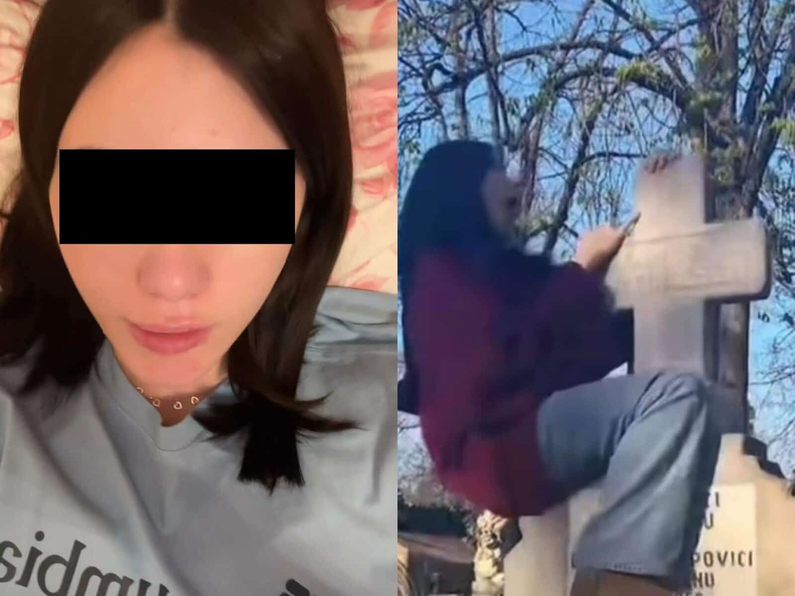 Cine este tânăra care a dansat pe un mormânt din cimitirul Bellu! Este cunoscută pe TikTok