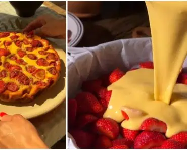 Unul din deserturile preferate ale verii: clafoutis cu căpșuni. Se pregătește simplu și rapid
