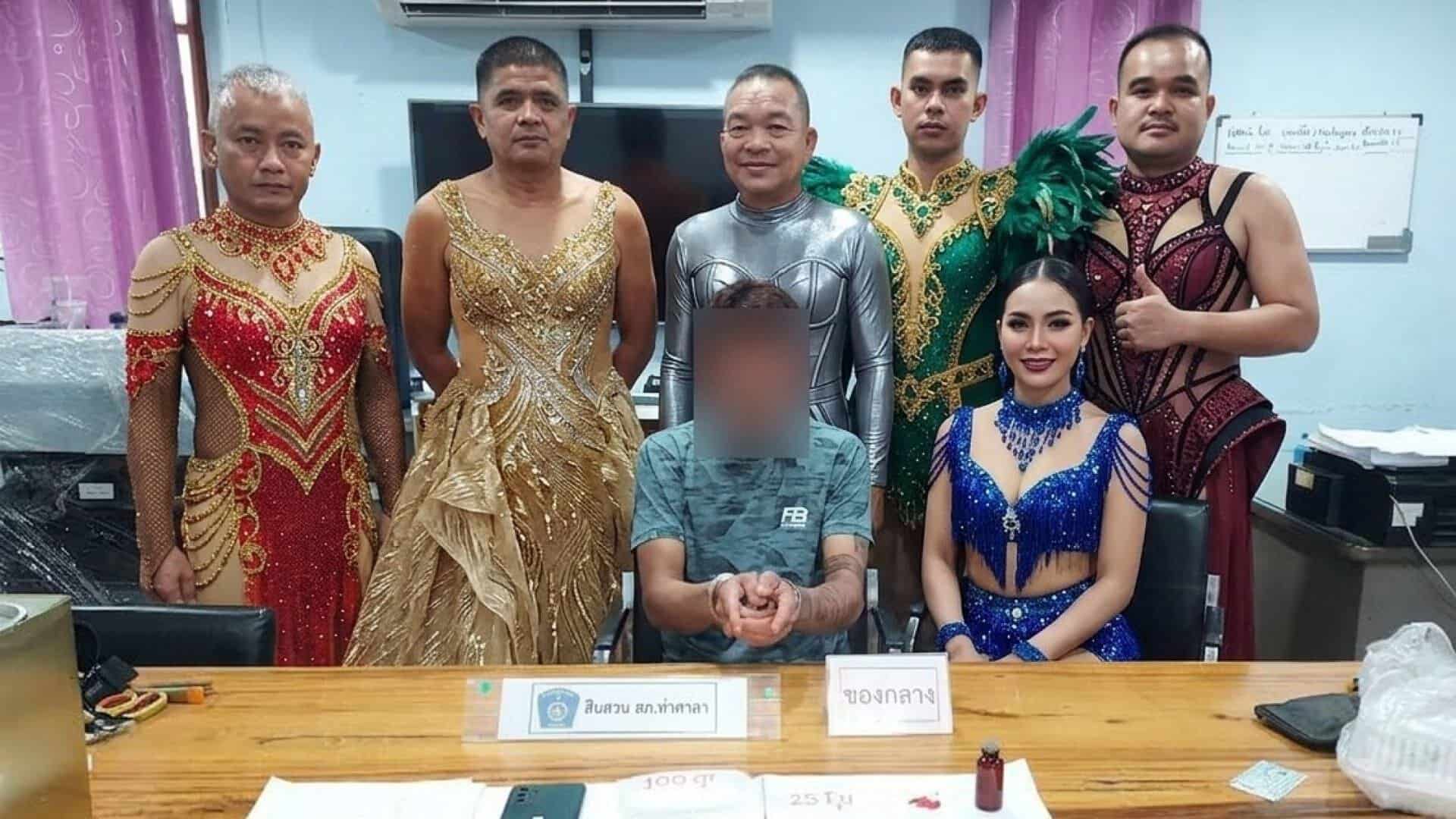 Cum au reușit 5 polițiști să prindă un traficant de droguri la un festival din Thailanda. Imaginea a devenit virală