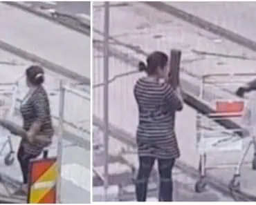 Tentativă de furt, oprită la timp: un cetățean a împiedicat o femeie să fure șine de tramvai din București