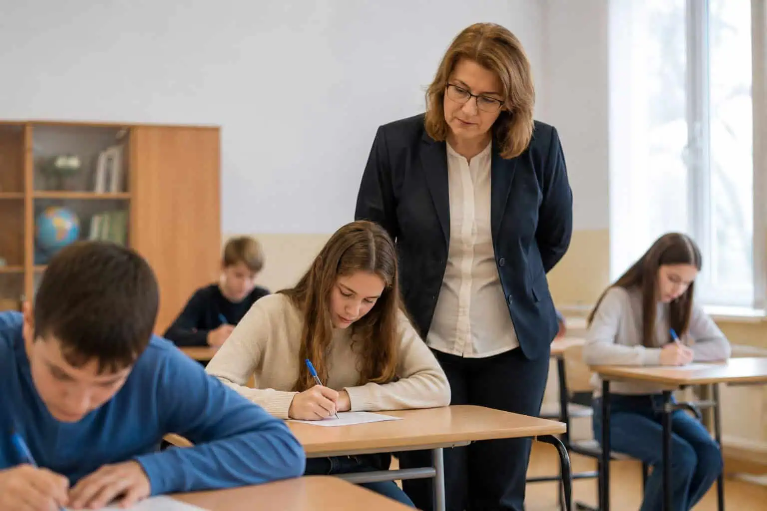 Învăţătoare reţinută de poliţişti la Medgidia. Un copil ar fi fost lovit după Evaluarea Națională