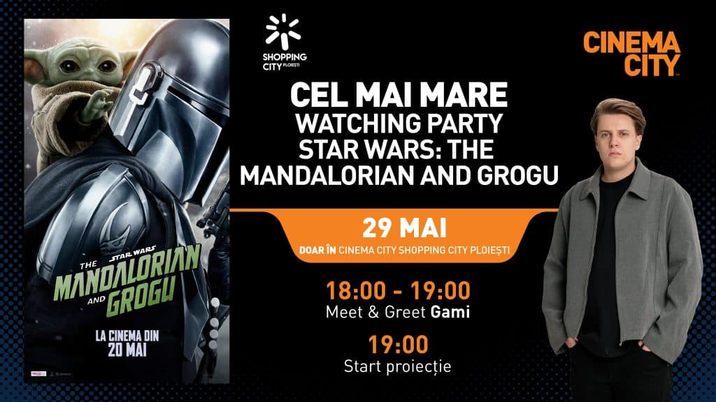 Shopping City Ploiești aduce o proiecție specială „Star Wars: The Mandalorian and Grogu”, alături de Gami