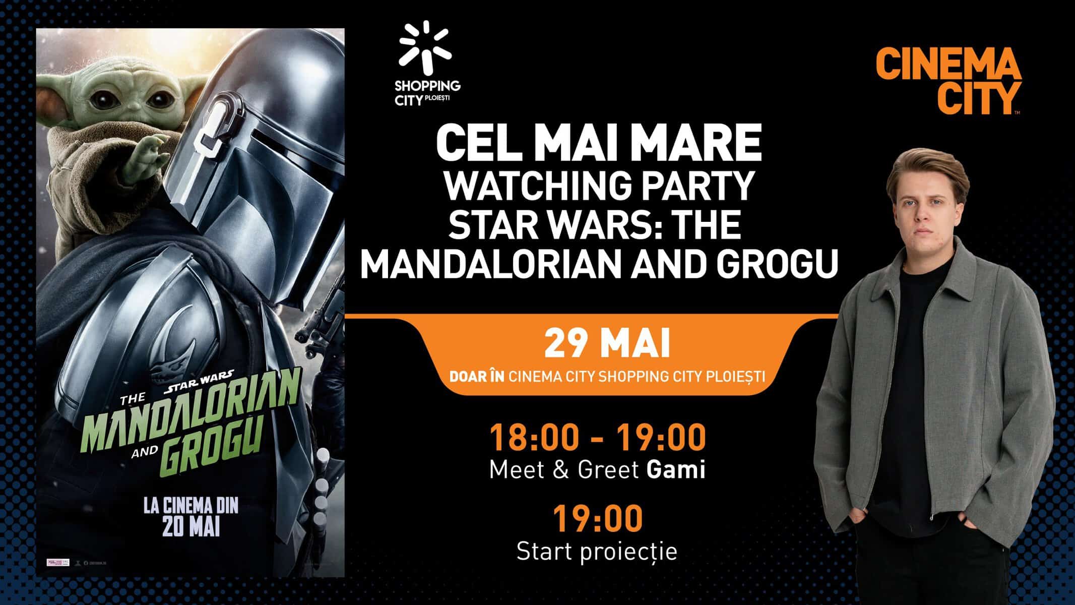 Shopping City Ploiești aduce o proiecție specială „Star Wars: The Mandalorian and Grogu”, alături de Gami