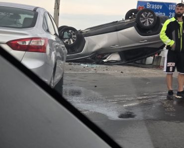 Accident grav pe DN1, în giratoriul de la Păulești