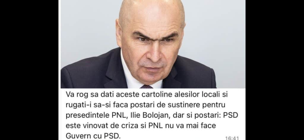 PANICĂ LA NIVEL ÎNALT/ Ordin pe unitate, pe grupul de whatsapp al PNL: „Faceți postări cu Bolojan și trimiteți link-urile în Excel! Scrieți de PSD, că e vinovat de criză!”