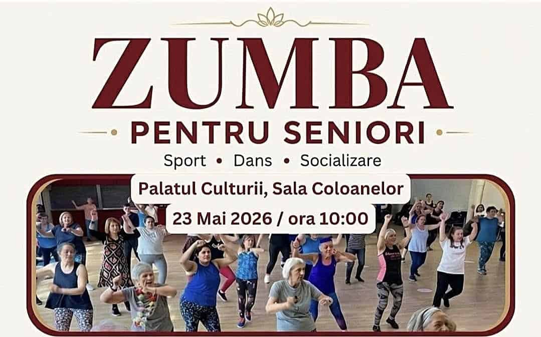 Întâlnire pentru seniori, la Palatul Culturii. Dans, sport și socializare, pe 23 mai Întâlnire pentru seniori, la Palatul Culturii. Dans, sport și socializare, pe 23 mai