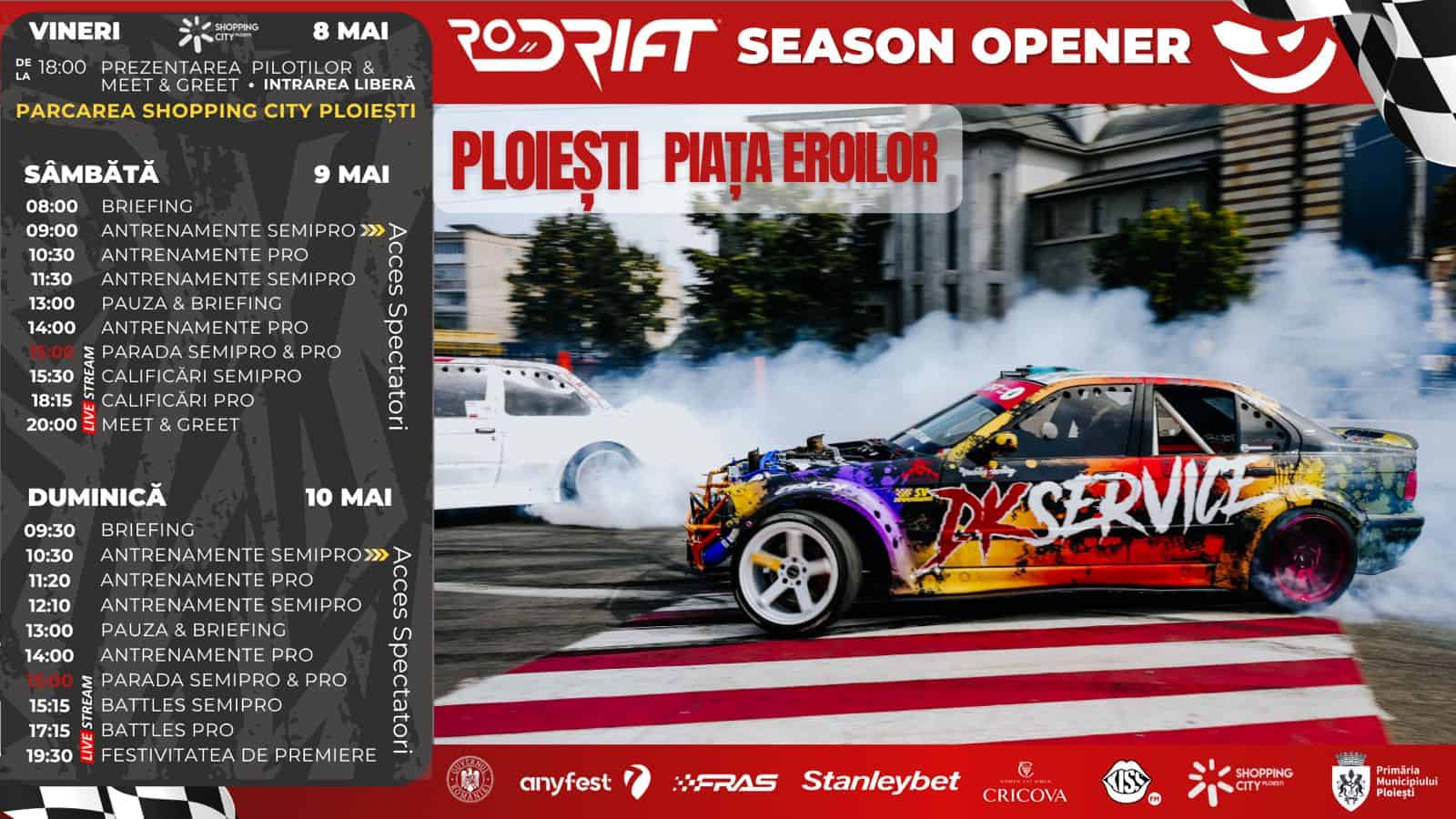 Shopping City Ploiești găzduiește parada de prezentare a piloților  RoDrift Season Opener 2026