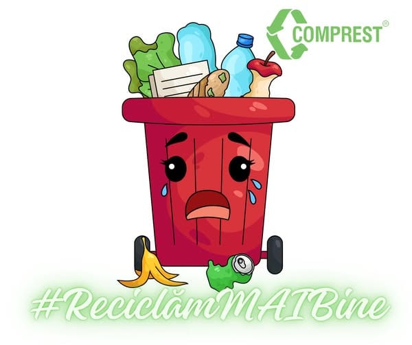 Comprest: Una dintre cele mai frecvente greșeli în colectarea separată este depunerea deșeurilor reciclabile în saci amestecați sau contaminați cu alte tipuri de deșeuri