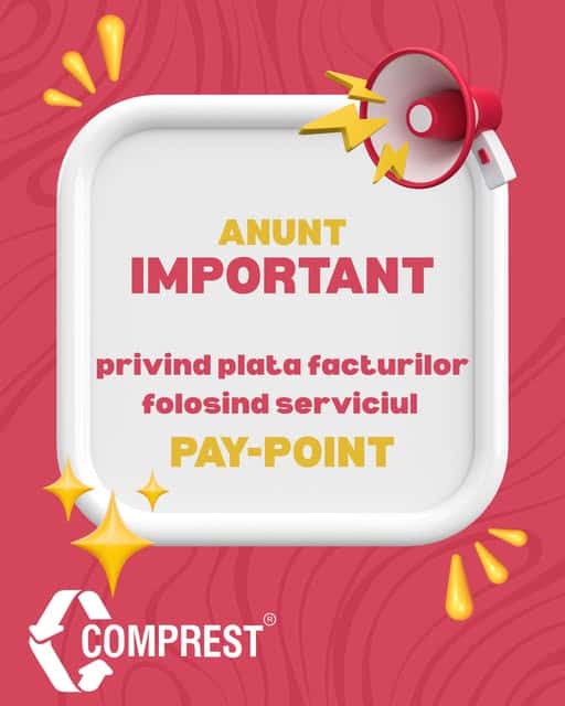 Comprest: Anunț privind plata facturilor emise de operatorul Comprest