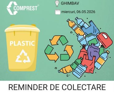 Comprest: Reminder de colectare Ghimbav, fracția de plastic – miercuri, 06.05.2026