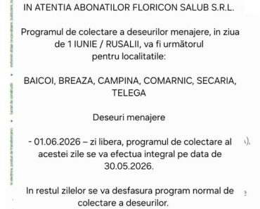 Floricon: IN ATENTIA ABONATILOR FLORICON SALUB S.R.L.