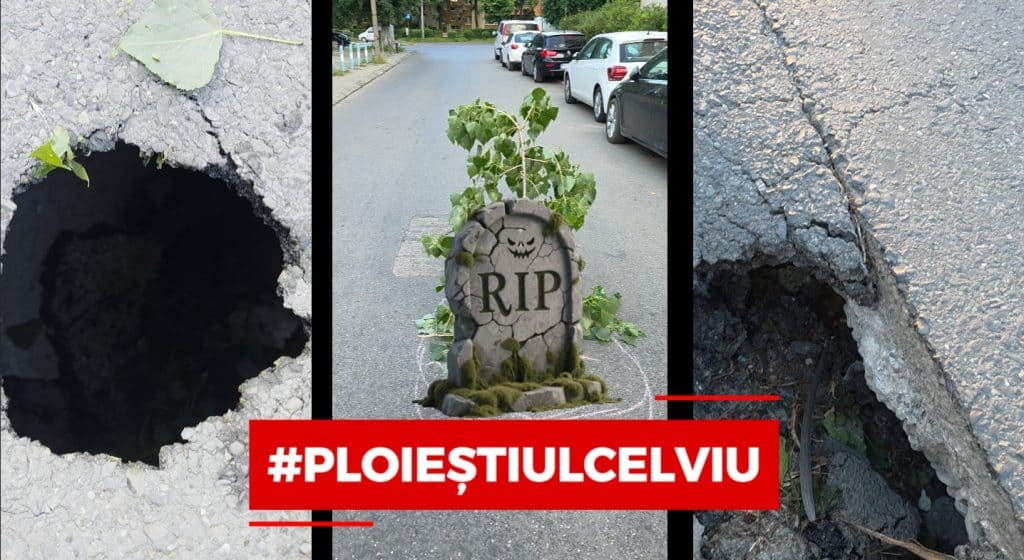 Așa e și la Monaco! RIP #PloieștiulCelViu! Primăria petrece, orașul se surpă. Groapă de 1 metru în mijlocul drumului