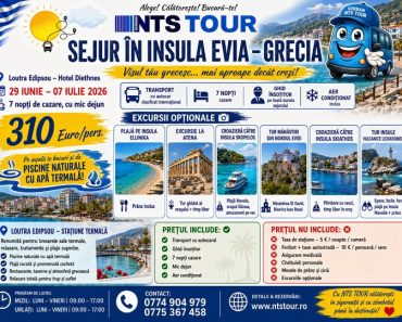 NTS TOUR: Sejur în Insula Evia, Grecia NTS TOUR: Sejur în Insula Evia, Grecia