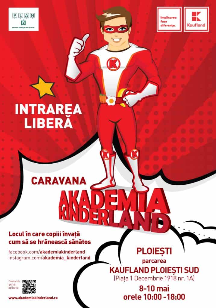 Începe Caravana Akademia Kinderland, ediția a 9-a: proiectul educațional dedicat alimentației sănătoase ajunge în Ploiești