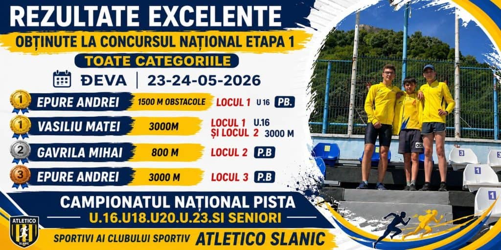 Noi performanțe ale sportivilor antrenorului Gheorghe Mușat