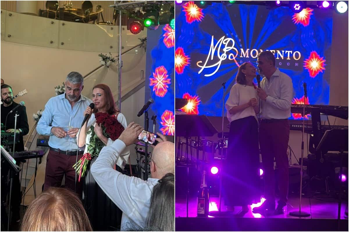 Aurelian Temișan, petrecere surpriză pentru Monica Davidescu. 20 de ani de căsnicie sărbătoriți alături de peste 260 de invitați. „O lună de zile am mimat relaxarea”