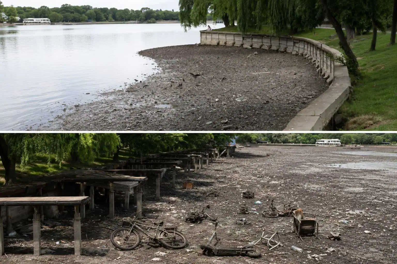 Descoperire surprinzătoare după golirea Lacului Herăstrău. Ce au găsit muncitorii pe fundul apei
