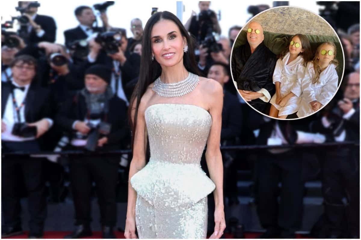 Demi Moore, imagini de colecție cu Bruce Willis și fiicele lor. Omagiul adus fostului ei soț