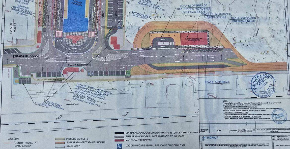 MRS va realiza lucrările de modernizare a piețelor din fața Gării de Sud și Gării de Vest