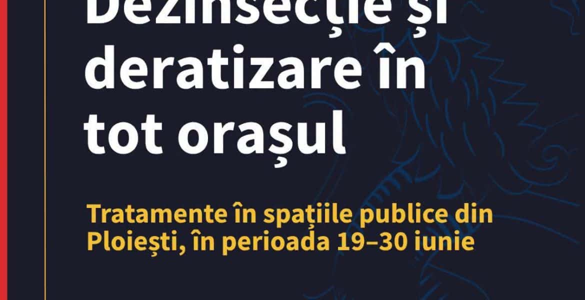 Vineri începe dezinsecția în Ploiești. Vezi aici programul