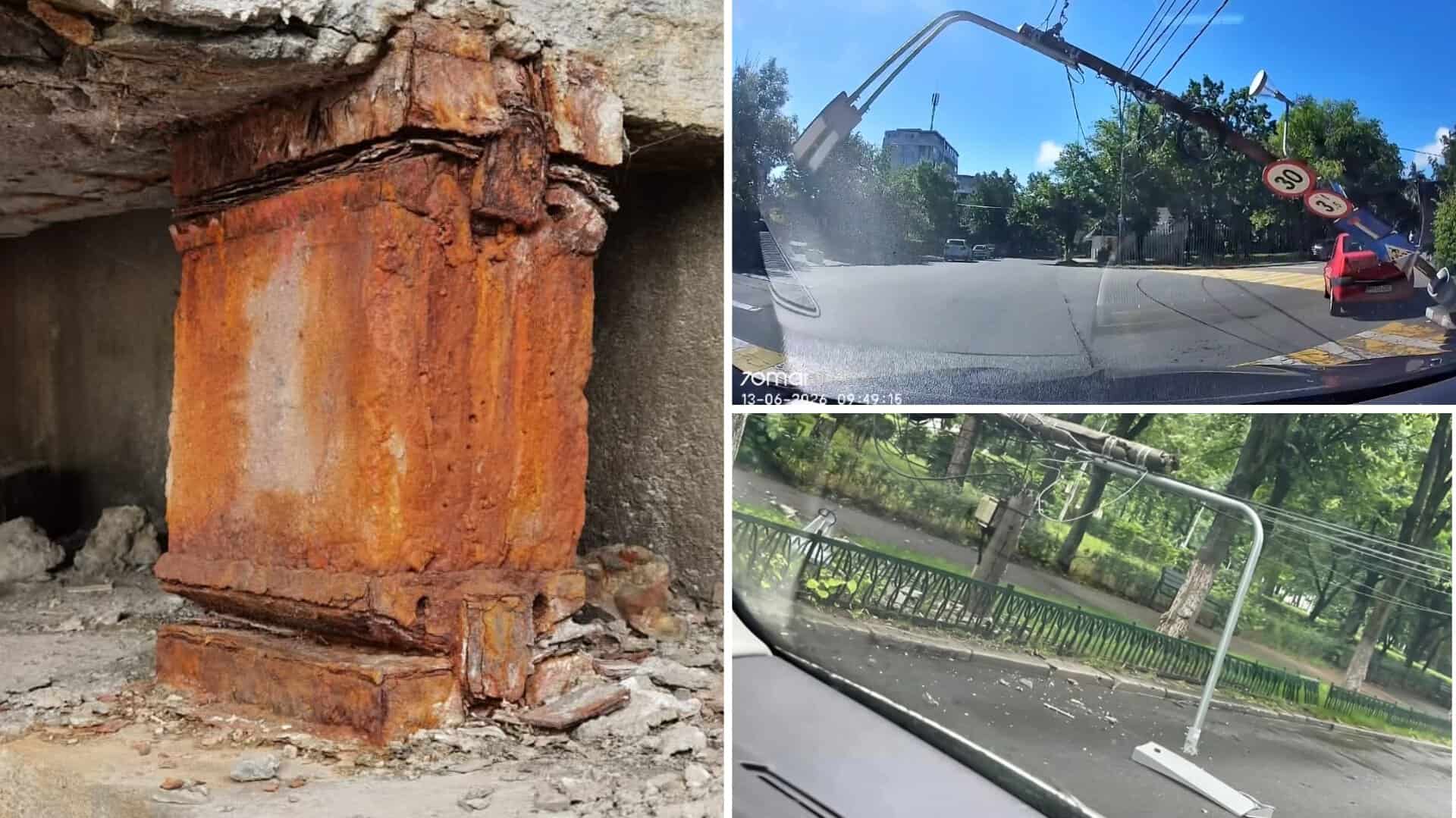 Pică orașul pe noi, în timp ce administrația Polițeanu organizează drifturi și paranghelii! Podul de la Sud stă să se prăbușească, iar stâlpii de telegraf au început să cadă peste mașini! Pică orașul pe noi, în timp ce administrația Polițeanu organizează drifturi și paranghelii! Podul de la Sud stă să se prăbușească, iar stâlpii de telegraf au început să cadă peste mașini!