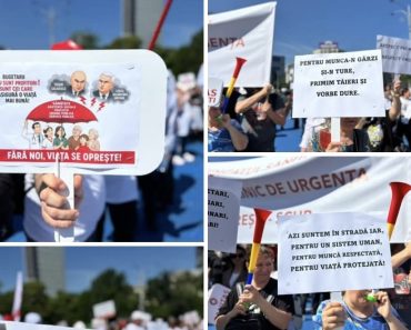Mii de oameni protestează în toată țara. Medicii la București, grevă la Cugir, sedii ANAF pichetate: ”Respect promis, respect omis”