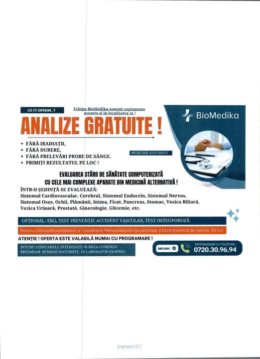 Primăria Ariceștii Rahtivani: Analize gratuite – Biomedika Primăria Ariceștii Rahtivani: Analize gratuite – Biomedika