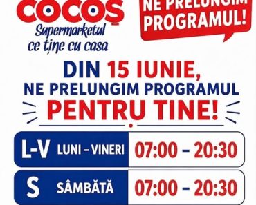 Program nou la Supermarket La Cocoș 2!