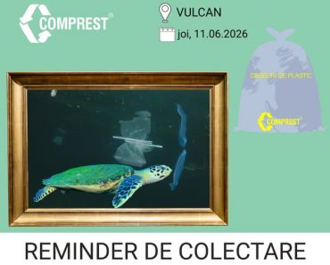 Comprest: Reminder de colectare Vulcan, fracția de plastic – joi, 11.06.2026 Comprest: Reminder de colectare Vulcan, fracția de plastic – joi, 11.06.2026