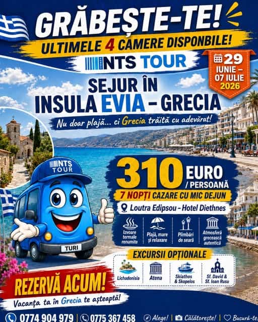 NTS TOUR: Sejur în Insula Evia – Grecia