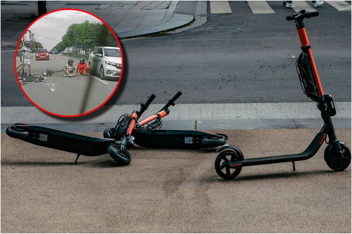 Val de reacții după imaginile șocante din Craiova, în care doi tineri cad de pe trotinetele electrice. „Ce reflex sa aibă omul ăla! Jos pălăria” Val de reacții după imaginile șocante din Craiova, în care doi tineri cad de pe trotinetele electrice. „Ce reflex sa aibă omul ăla! Jos pălăria”