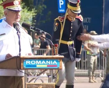 Incident la ceremonia de Ziua Aviației: un militar aproape că leșină lângă șeful Armatei, care îl ignoră și își continuă discursul