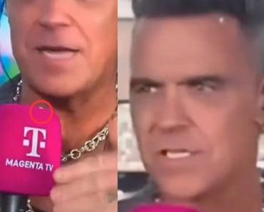 Ce i-a căzut din gură lui Robbie Williams în timpul interviului la finala Cupei Mondiale. Acuzații de consum de cocaină Ce i-a căzut din gură lui Robbie Williams în timpul interviului la finala Cupei Mondiale. Acuzații de consum de cocaină
