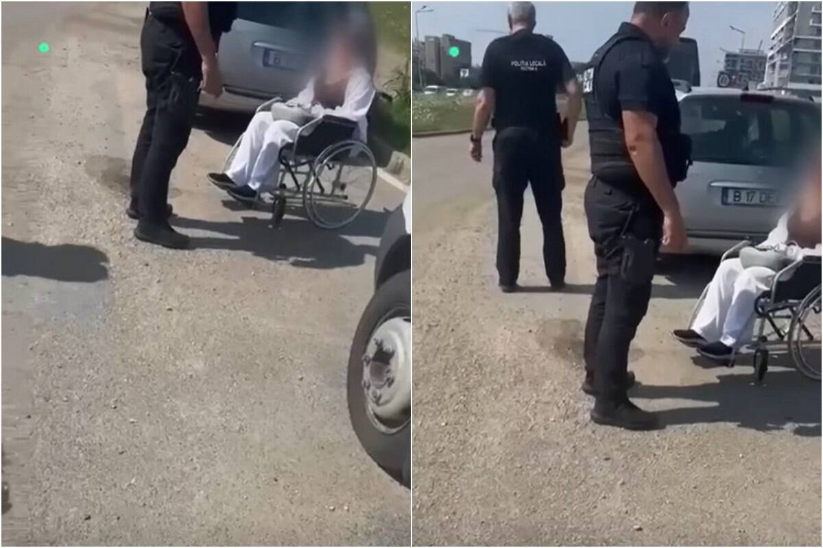 Tânără în scaun cu rotile, găsită cerșind în București. Mama ei o aștepta într-un bolid de 100.000 de euro