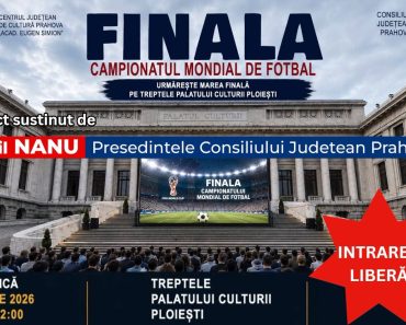 Finala Campionatului Mondial aduce mii de suporteri în centrul Ploieștiului! Meciul va fi transmis pe un ecran LED gigant. Eveniment organizat de Consiliul Județean Prahova Finala Campionatului Mondial aduce mii de suporteri în centrul Ploieștiului! Meciul va fi transmis pe un ecran LED gigant. Eveniment organizat de Consiliul Județean Prahova