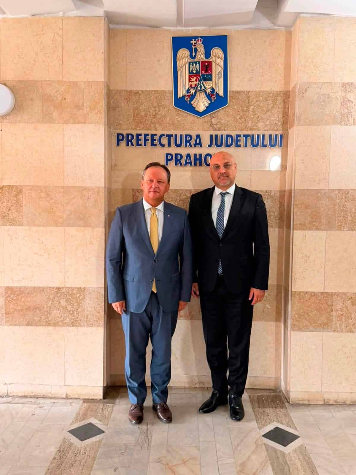 Prefectul Daniel Nicodim s-a întâlnit cu Ihor Prokopchuk, Ambasadorul Ucrainei în România