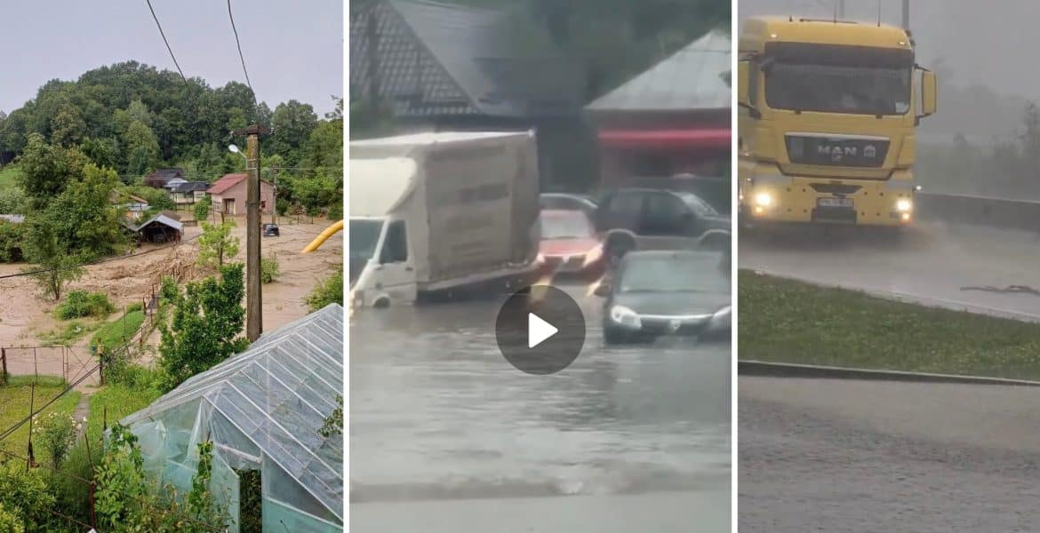 BREAKING NEWS | Ploile torențiale lovesc Prahova! Trafic BLOCAT pe DN1, acumulări masive de apă la Comarnic și Nistorești. Situația se agravează în tot județul