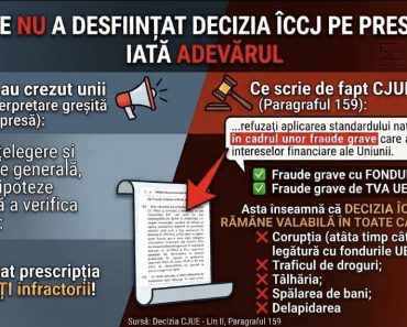 Decizia Cjue – Lin II confirma ca Decizia ÎCCJ nr. 67/2022 este corecta si a fost aplicata corect. O limitează doar pentru fraudele care afectează fondurile Uniunii Europene