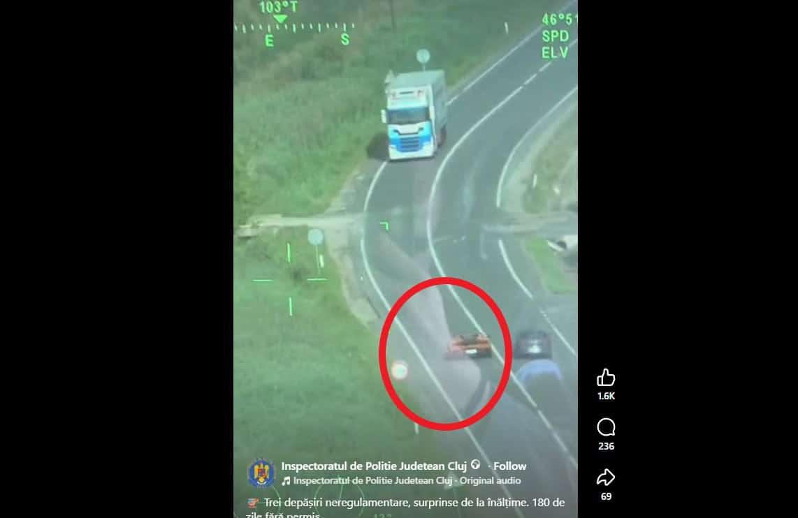 VIDEO: Șofer de Lamborghini lăsat 6 luni fără permis. Cum conducea pe DN 1. A fost filmat din elicopter VIDEO: Șofer de Lamborghini lăsat 6 luni fără permis. Cum conducea pe DN 1. A fost filmat din elicopter