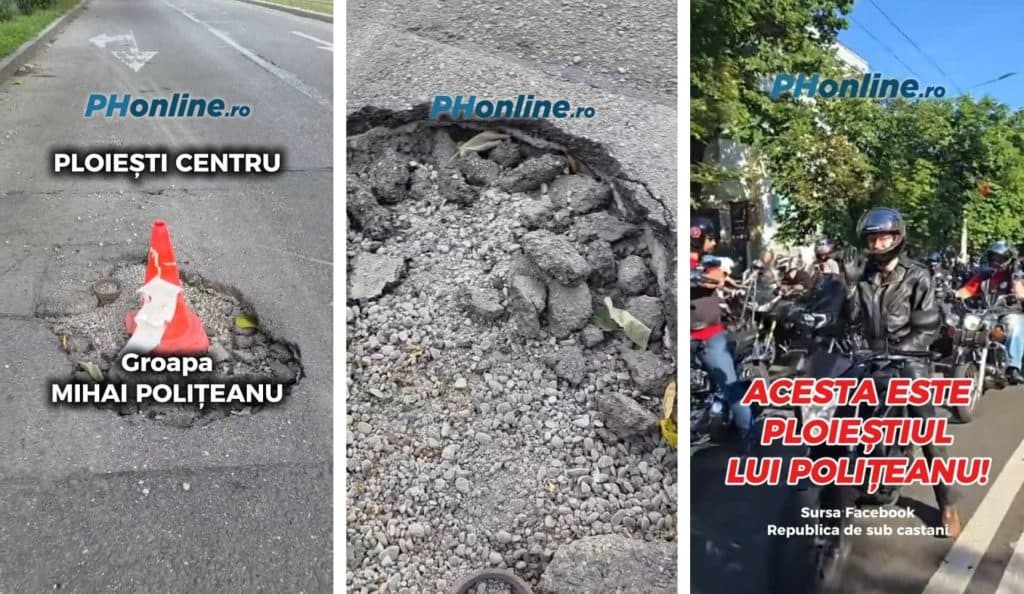 VIDEO: Groapa Mihai Polițeanu. La doi pași de Primăria Ploiești e cea mai adâncă groapă din oraș!