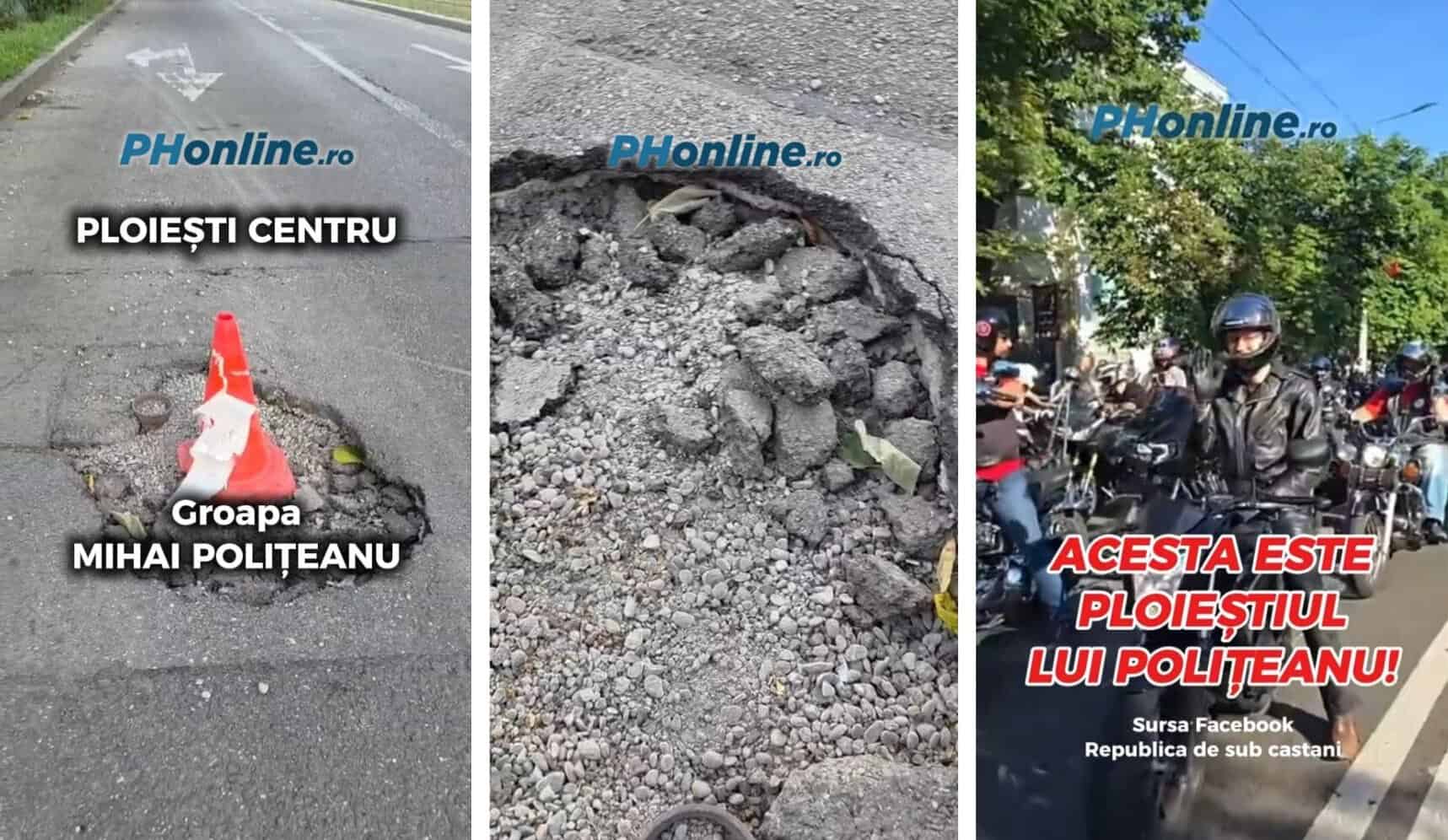 VIDEO: Groapa Mihai Polițeanu. La doi pași de Primăria Ploiești e cea mai adâncă groapă din oraș!