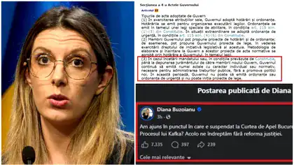 Diana Buzoianu minte cum respiră! Ministra demisă susține că judecătorii au suspendat un comunicat de presă. Decizia Tribunalului o contrazice