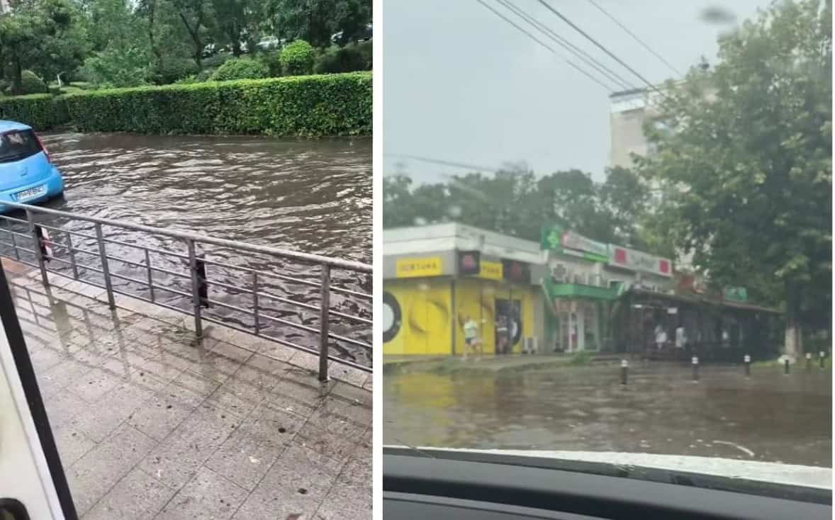 VIDEO: În Ploiești, cu barca! Ruperea de nori a inundat zona Nord