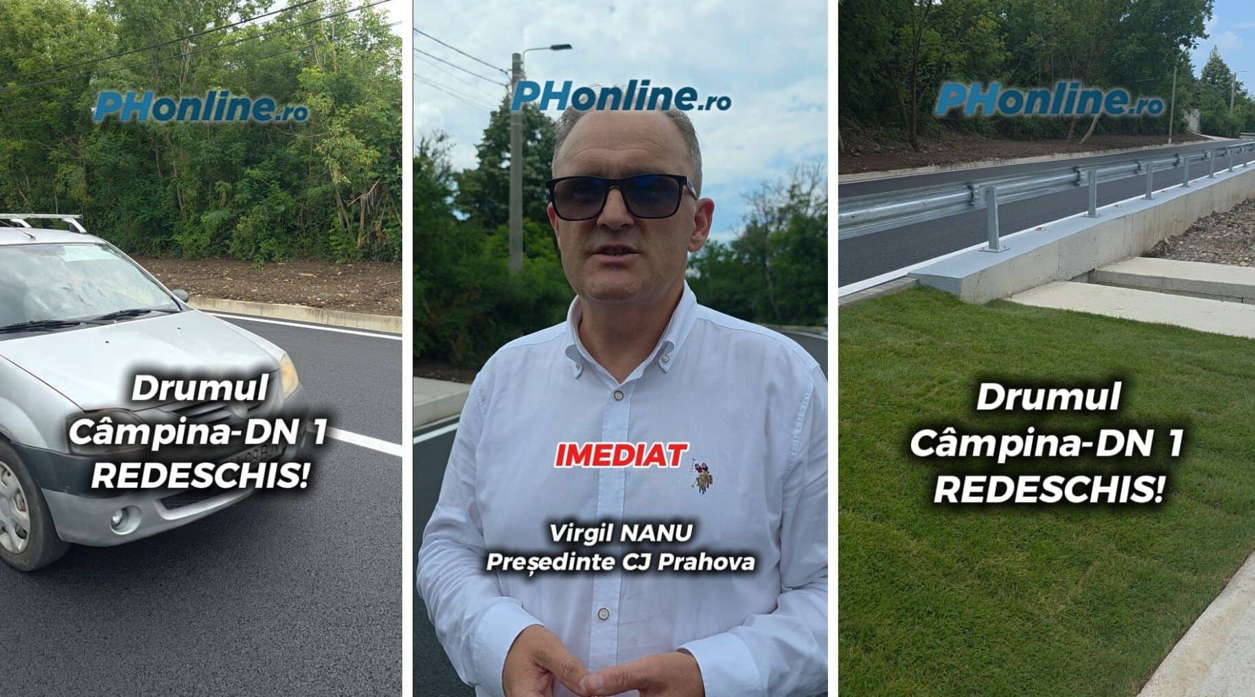 VIDEO: Drumul Câmpina-DN 1, surpat în ianuarie, a fost refăcut și consolidat la inițiativa lui Virgil Nanu. Vineri, a fost redeschis circulației!