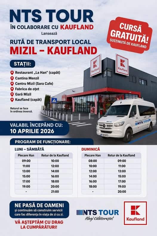 NTS TOUR: Cursa gratuită Mizil – Kaufland este activă! NTS TOUR: Cursa gratuită Mizil – Kaufland este activă!