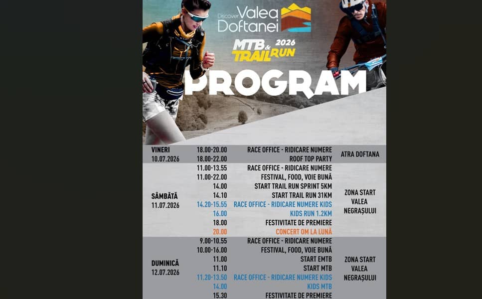 Trei zile de poveste la Valea Doftanei! Mountain Bike&Trail Run, concerte și mâncare bună Trei zile de poveste la Valea Doftanei! Mountain Bike&Trail Run, concerte și mâncare bună